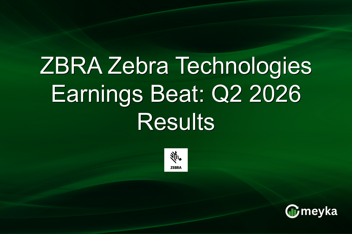 ZBRA Zebra Technologies Earnings Beat: Q2 2026 Results