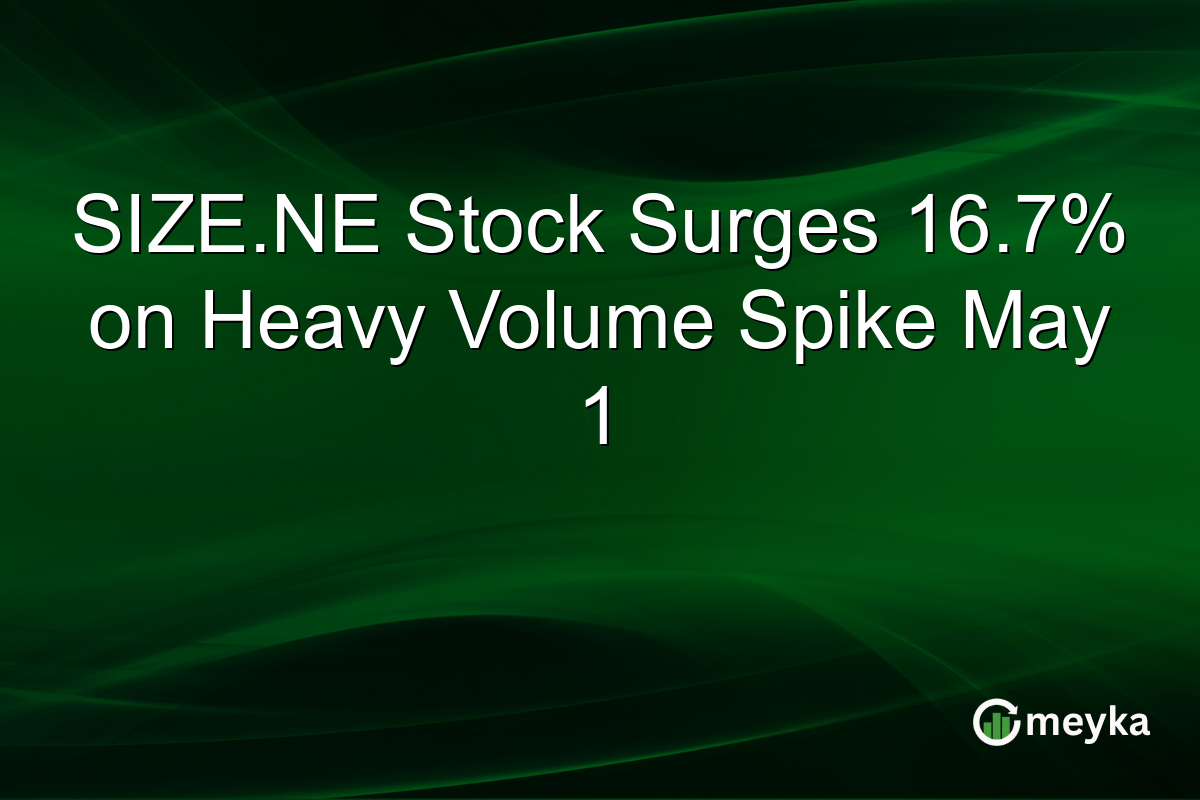 SIZE.NE Stock Surges 16.7% on Heavy Volume Spike May 1