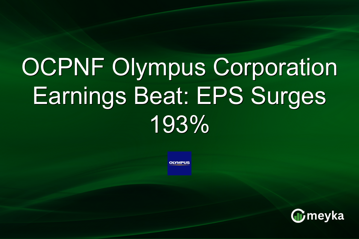 OCPNF Olympus Corporation Earnings Beat: EPS Surges 193%