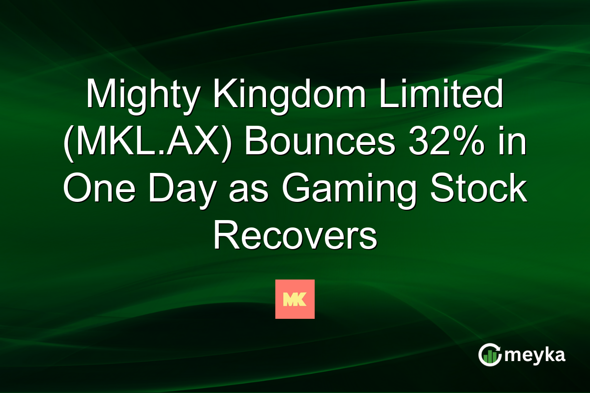 Mighty Kingdom Limited (MKL.AX) Bounces 32% in One Day as Gaming Stock Recovers