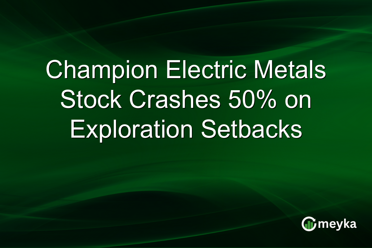 Champion Electric Metals Stock Crashes 50% on Exploration Setbacks