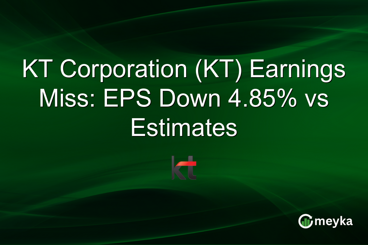 KT Corporation (KT) Earnings Missed: EPS Down 4.85%