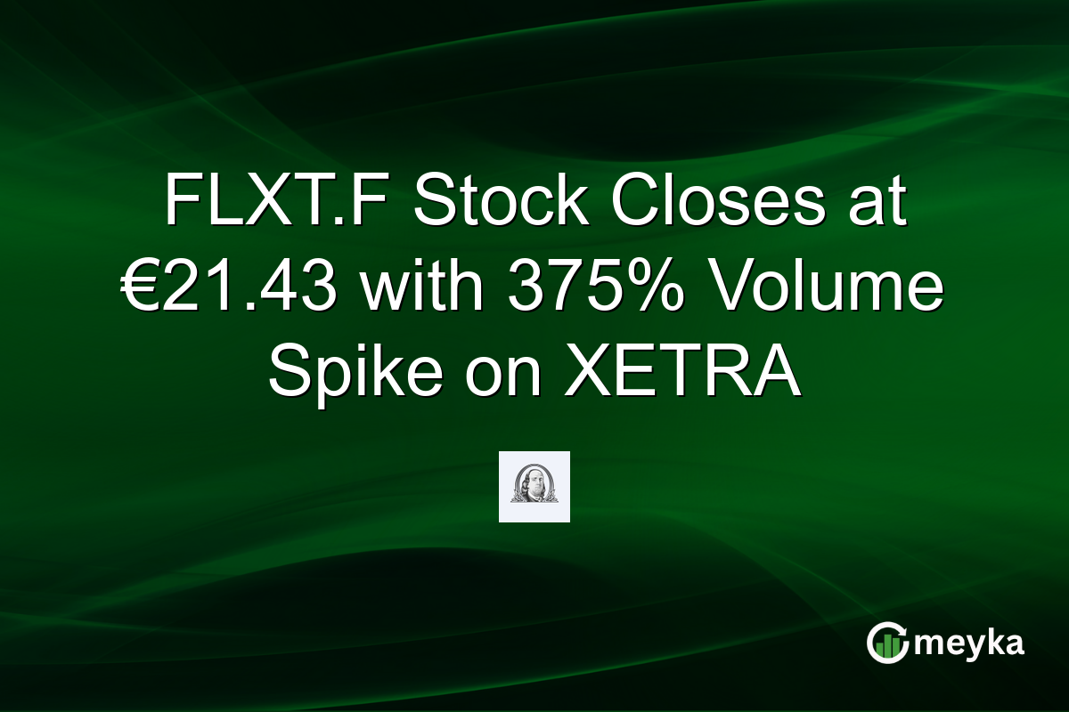 FLXT.F Stock Closes at €21.43 with 375% Volume Spike on XETRA