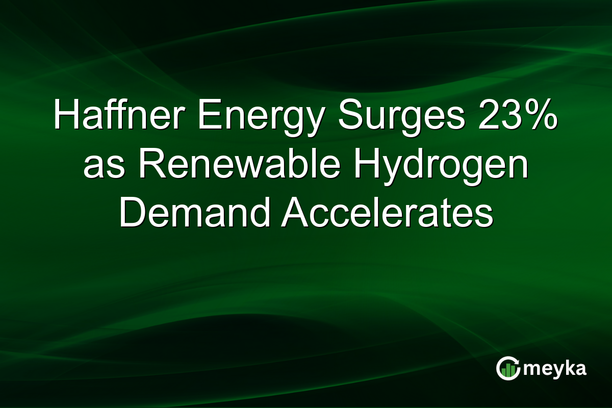 Haffner Energy Surges 23% as Renewable Hydrogen Demand Accelerates