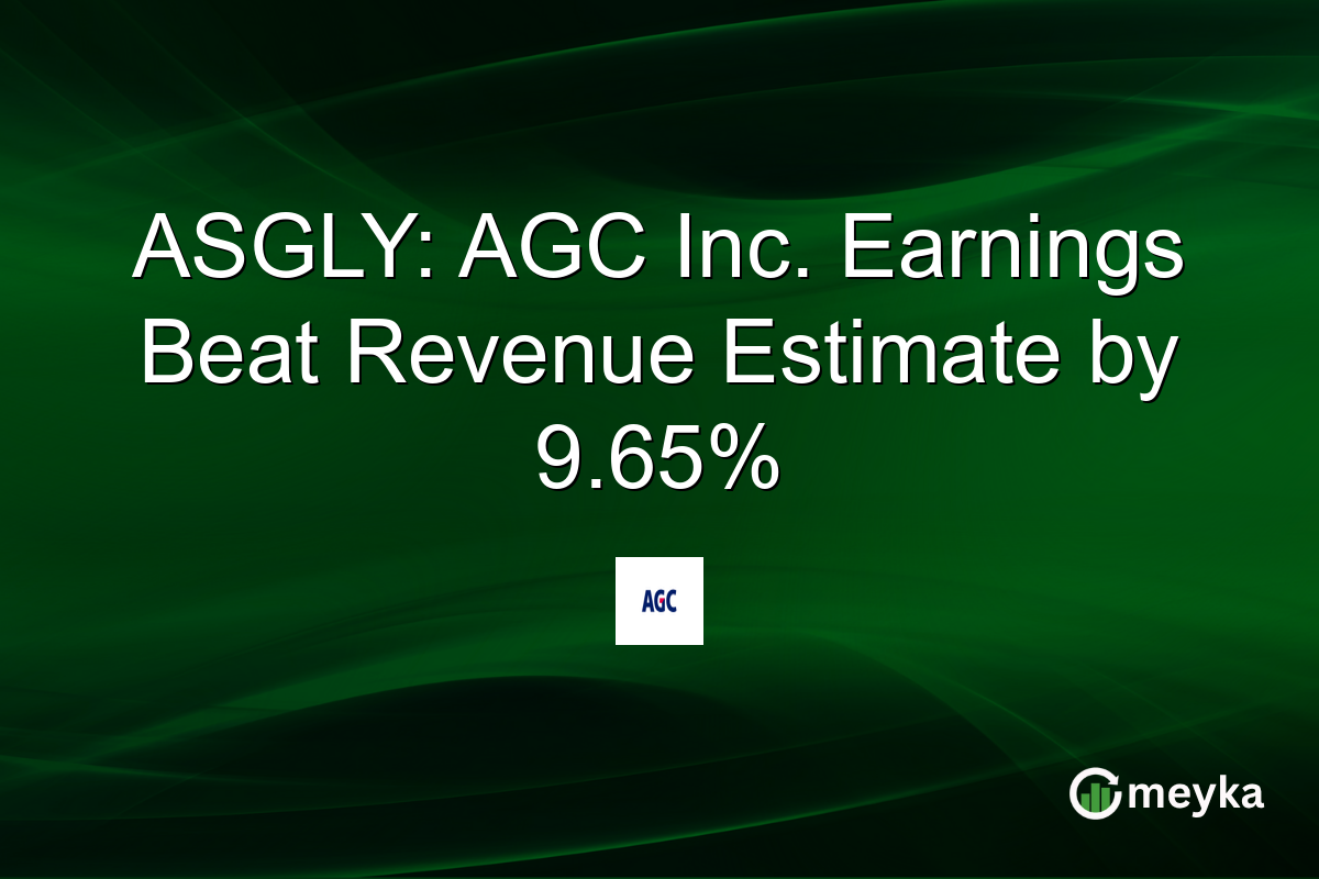 ASGLY: AGC Inc. Earnings Beat Revenue Estimate by 9.65%