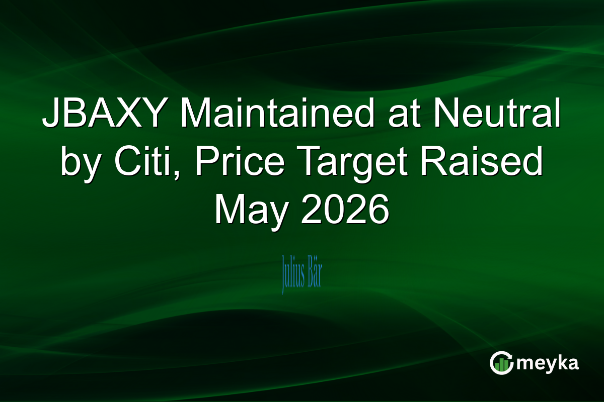 JBAXY Maintained at Neutral by Citi, Price Target Raised May 2026