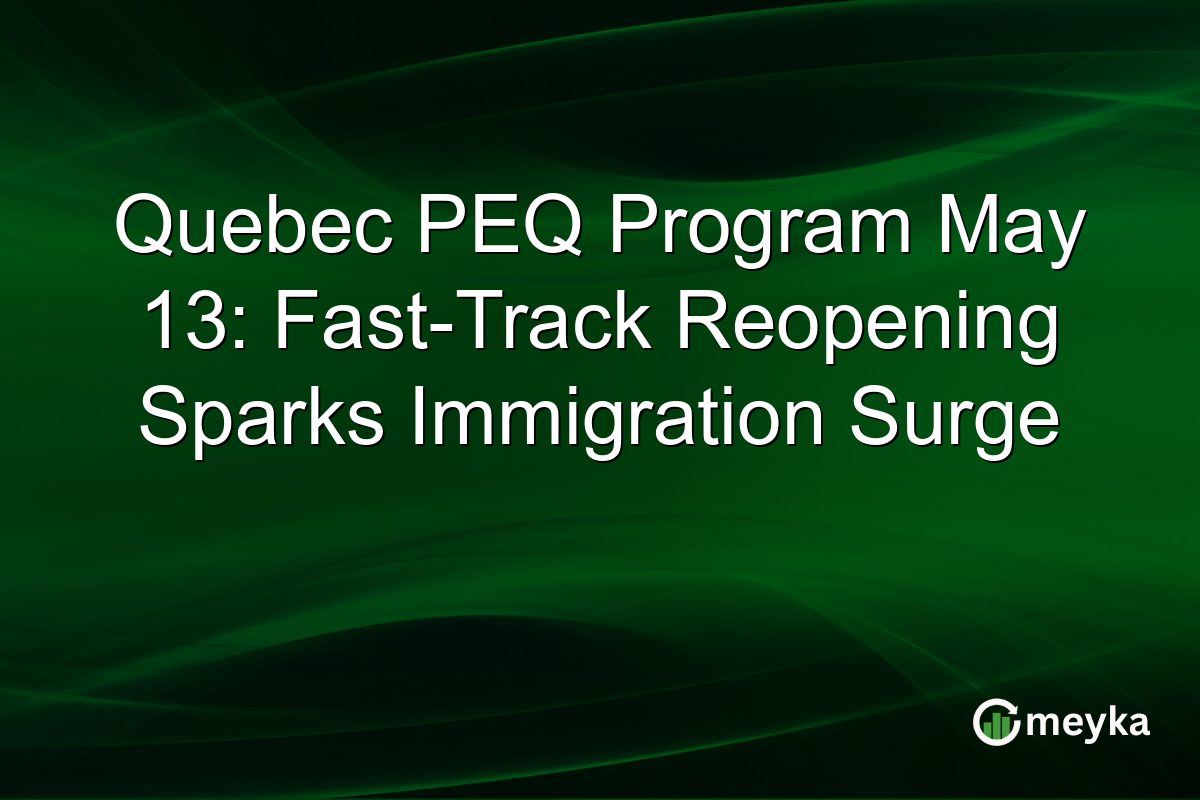 Quebec PEQ Program May 13: Fast-Track Reopening Sparks Immigration Surge