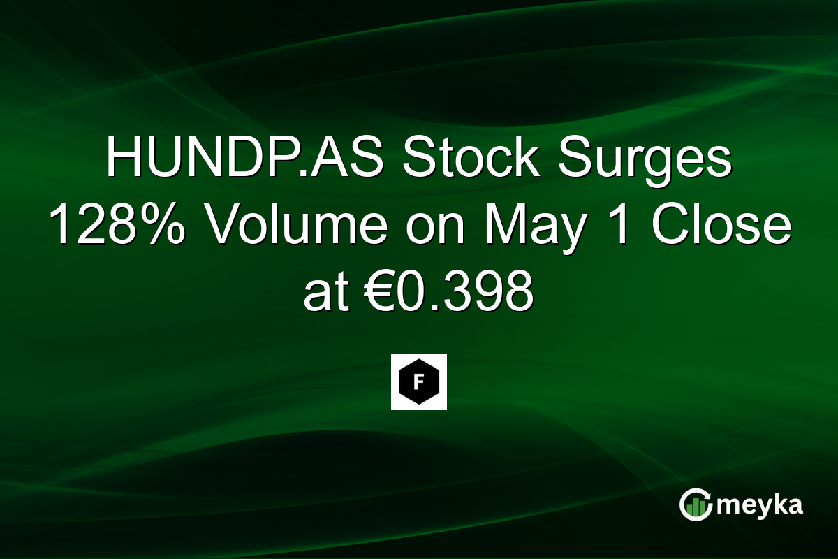 HUNDP.AS Stock Surges 128% Volume on May 1 Close at €0.398