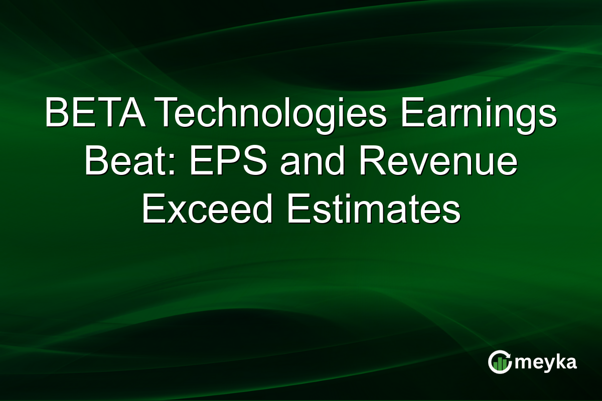 BETA Technologies Earnings Beat: EPS and Revenue Exceed Estimates