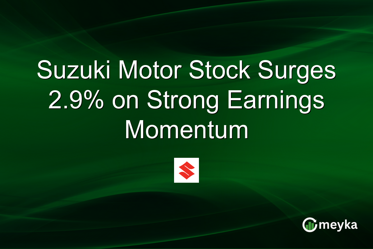 Suzuki Motor Stock Surges 2.9% on Strong Earnings Momentum