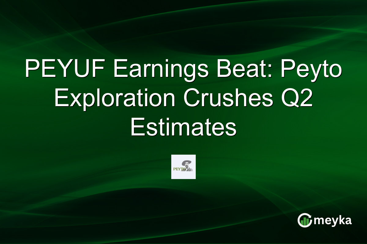 PEYUF Earnings Beat: Peyto Exploration Crushes Q2 Estimates