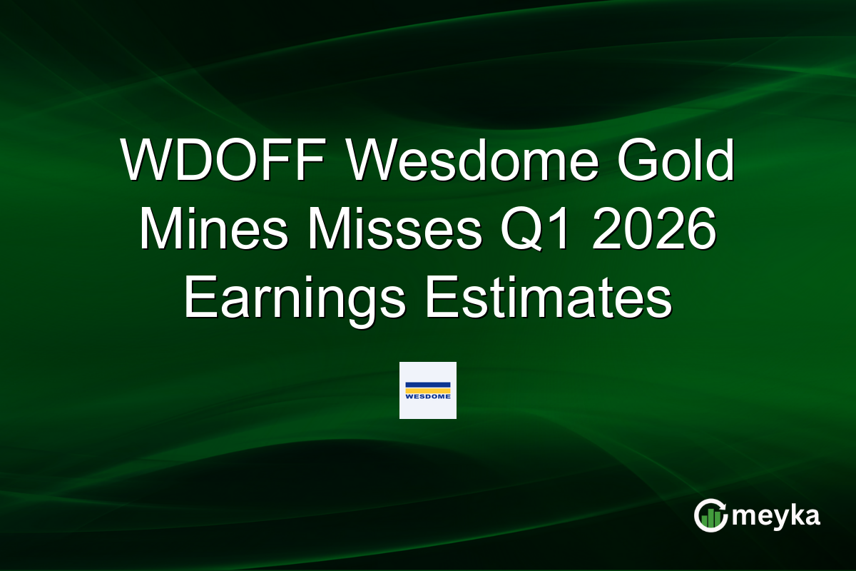 WDOFF Wesdome Gold Mines Misses Q1 2026 Earnings Estimates