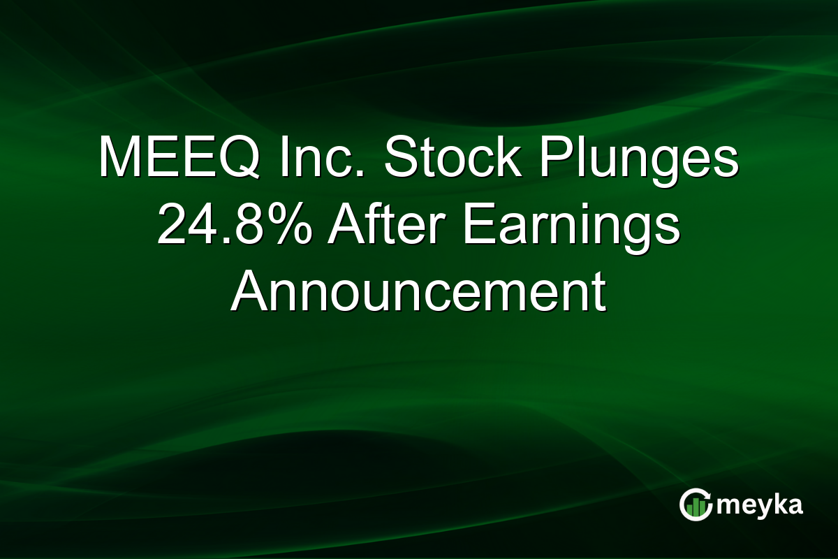 MEEQ Inc. Stock Plunges 24.8% After Earnings Announcement