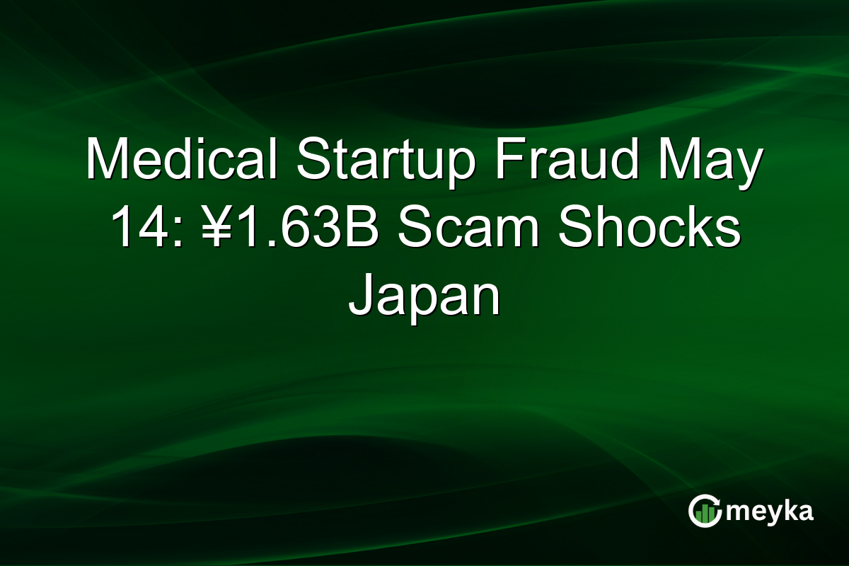 Medical Startup Fraud May 14: ¥1.63B Scam Shocks Japan