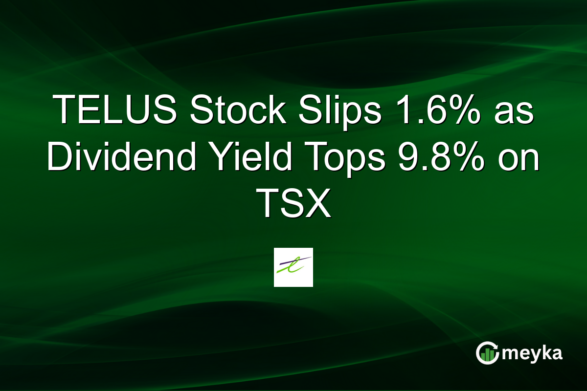 TELUS Stock Slips 1.6% as Dividend Yield Tops 9.8% on TSX