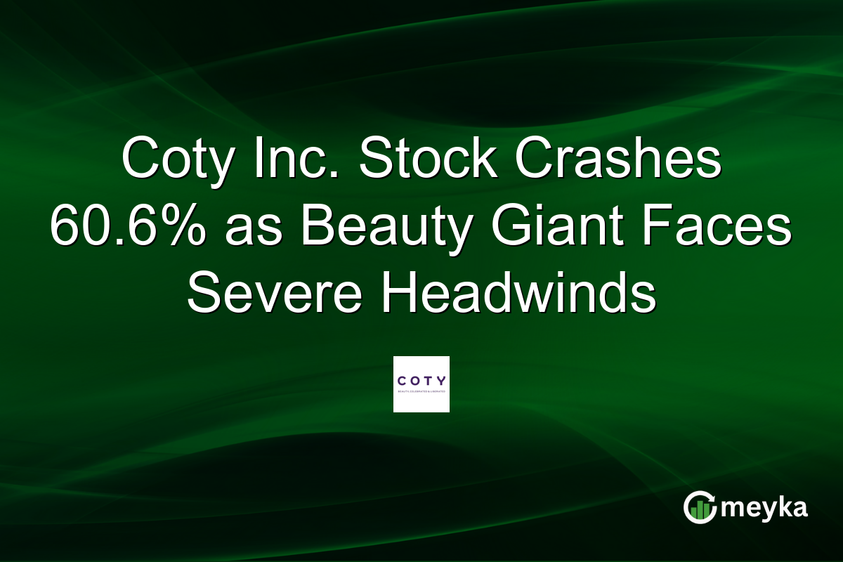 Coty Inc. Stock Crashes 60.6% as Beauty Giant Faces Severe Headwinds