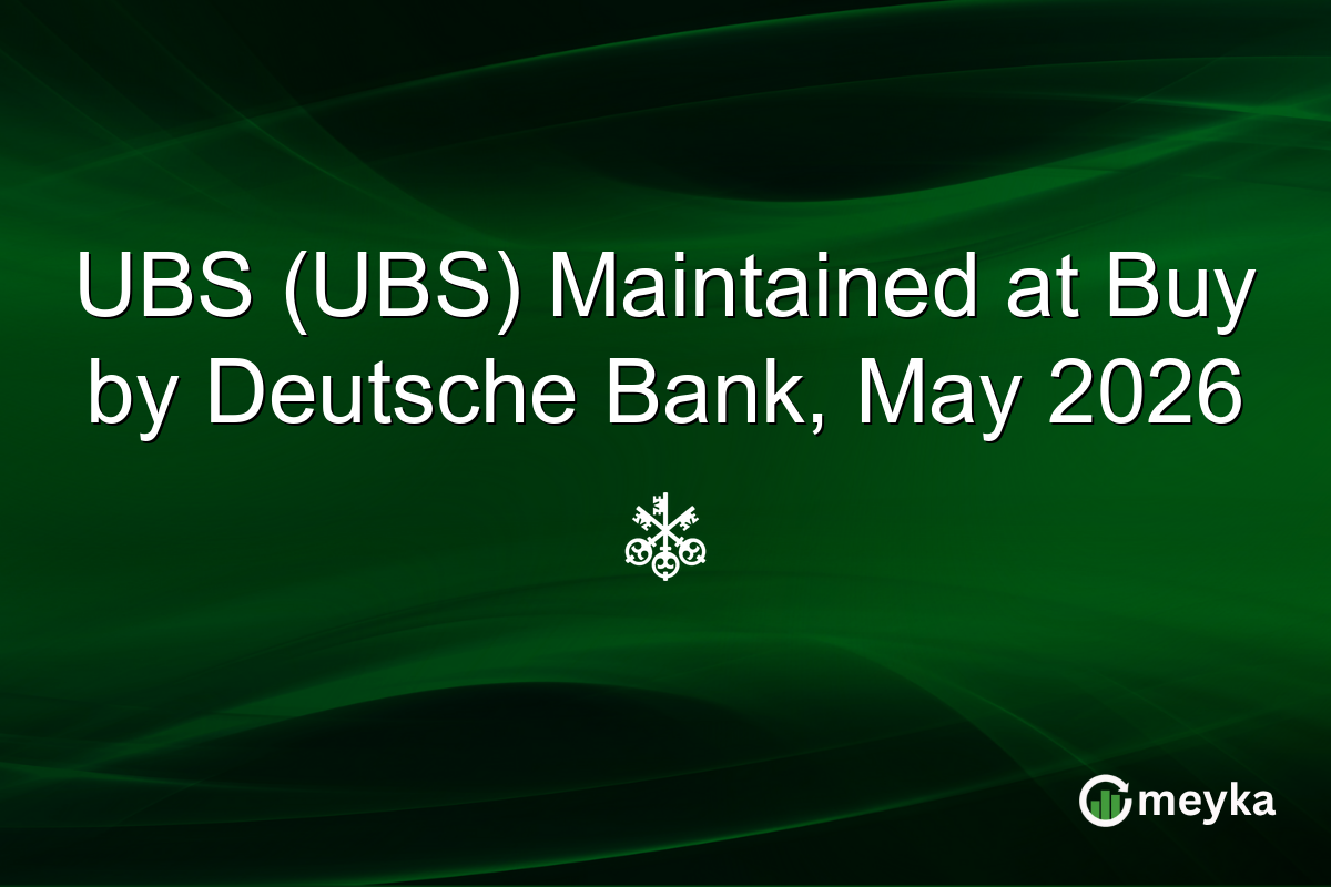 UBS (UBS) Maintained at Buy by Deutsche Bank, May 2026