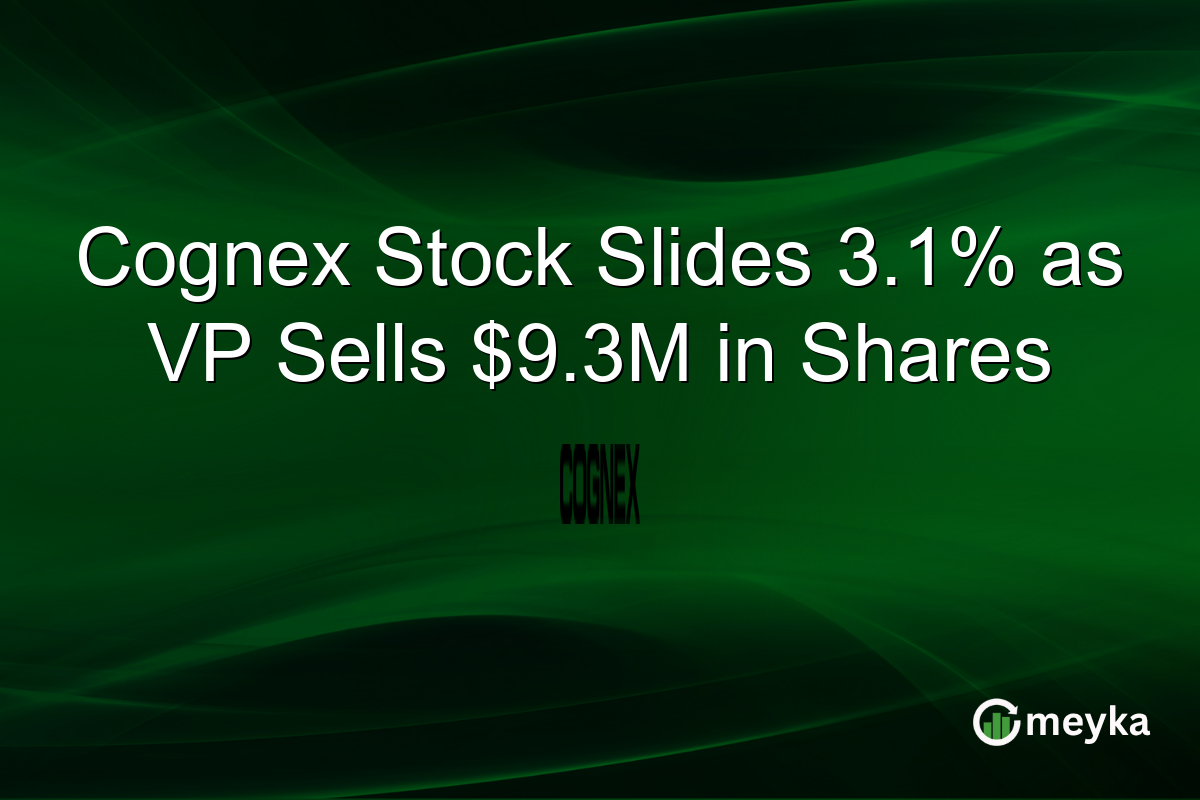 Cognex Stock Slides 3.1% as VP Sells $9.3M in Shares