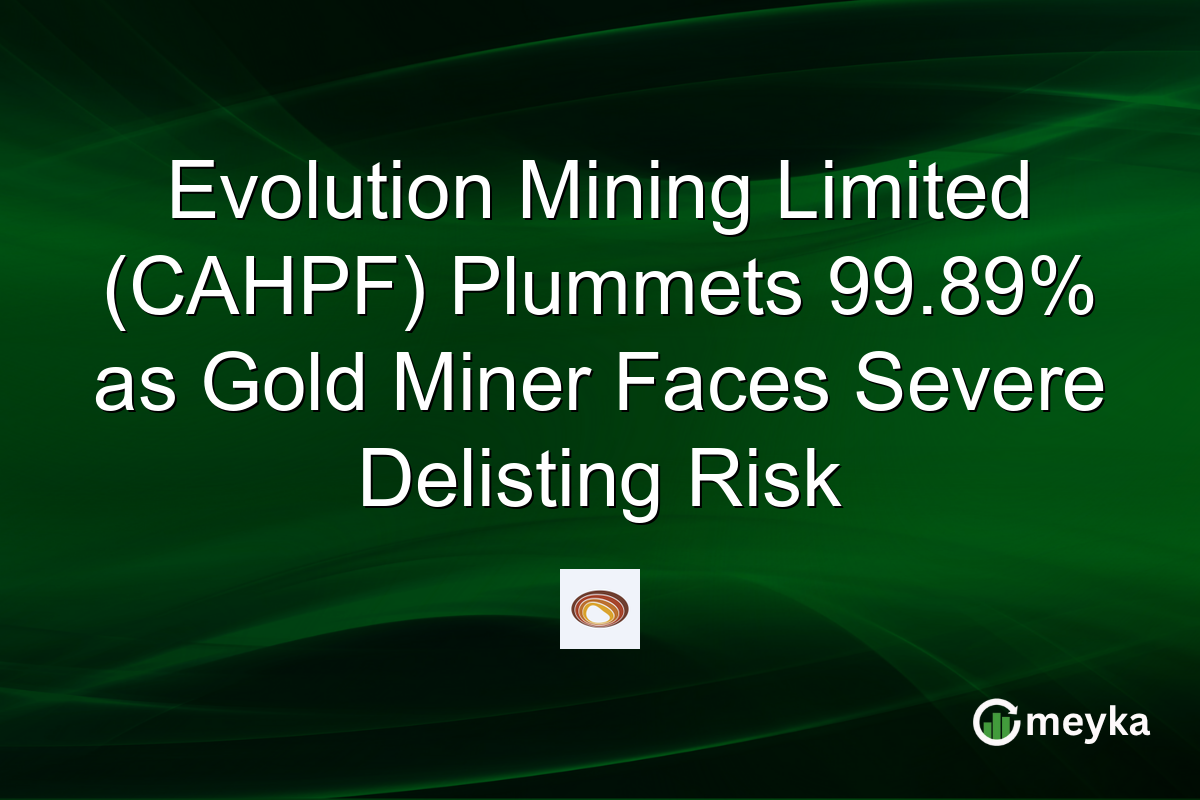 Evolution Mining Limited (CAHPF) Plummets 99.89% as Gold Miner Faces Severe Delisting Risk