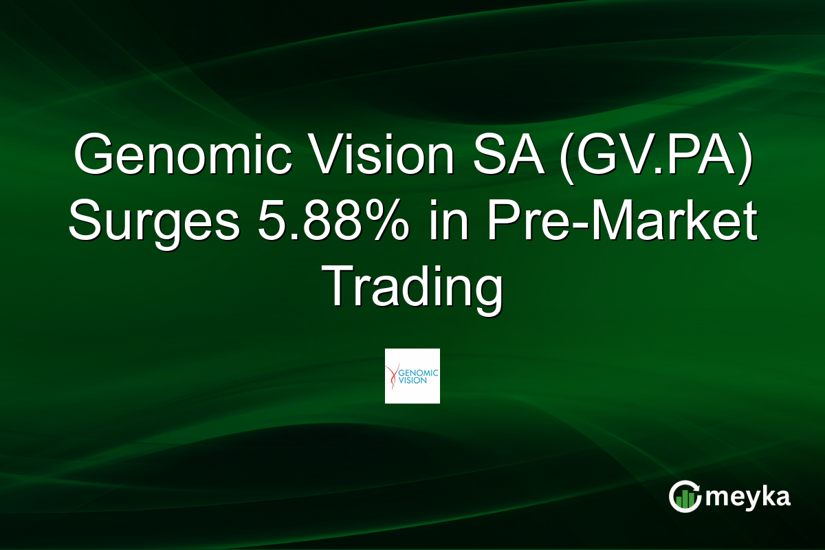 Genomic Vision SA (GV.PA) Surges 5.88% in Pre-Market Trading