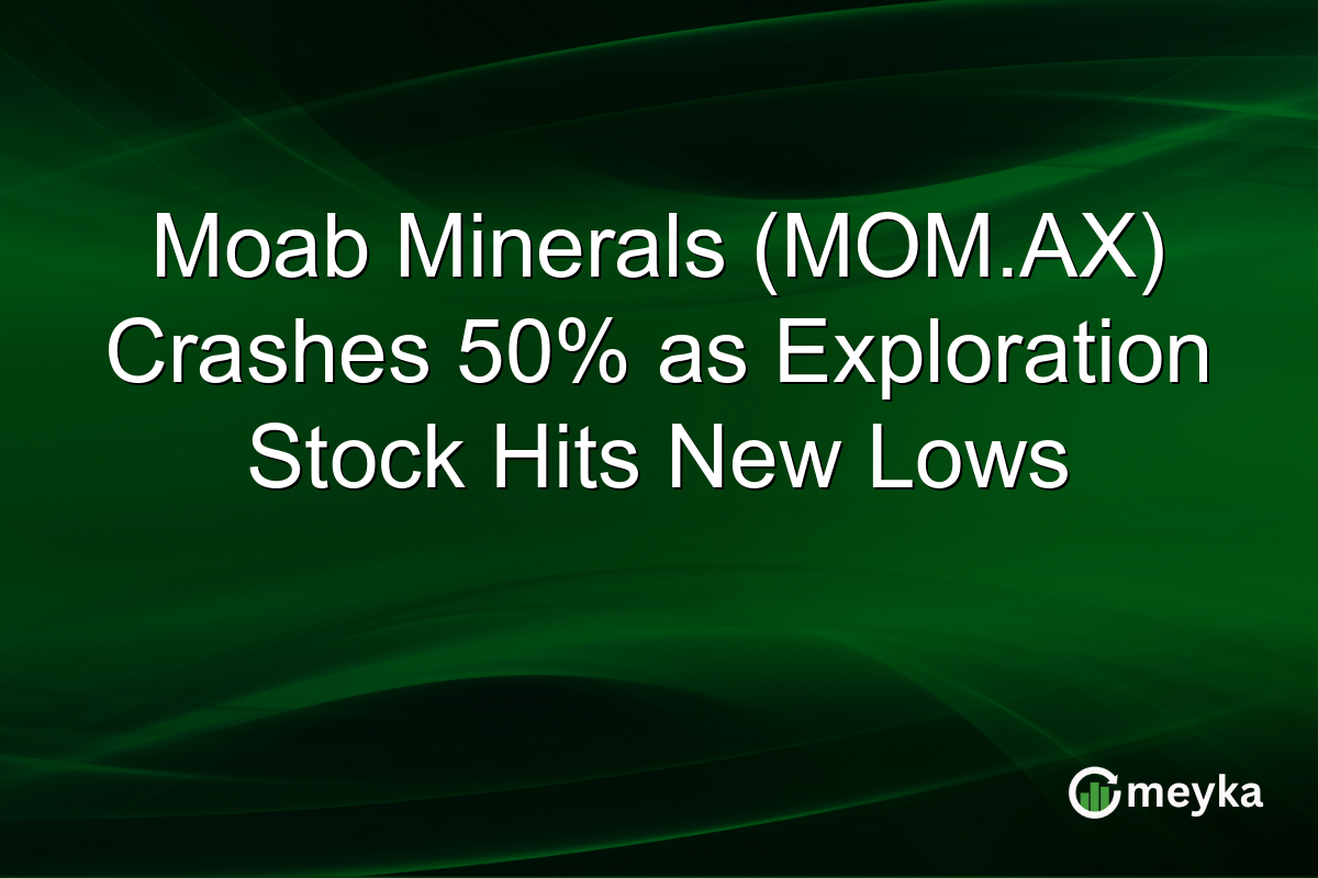 Moab Minerals (MOM.AX) Crashes 50% as Exploration Stock Hits New Lows