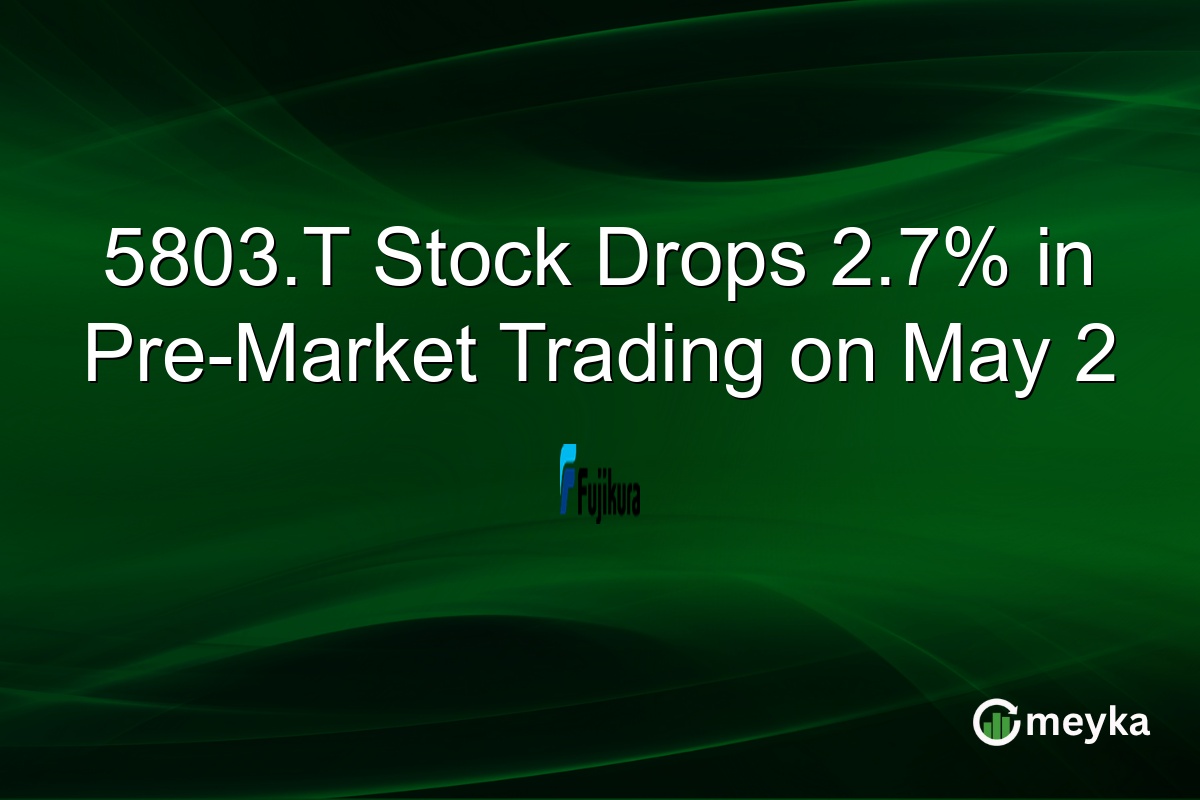 5803.T Stock Drops 2.7% in Pre-Market Trading on May 2