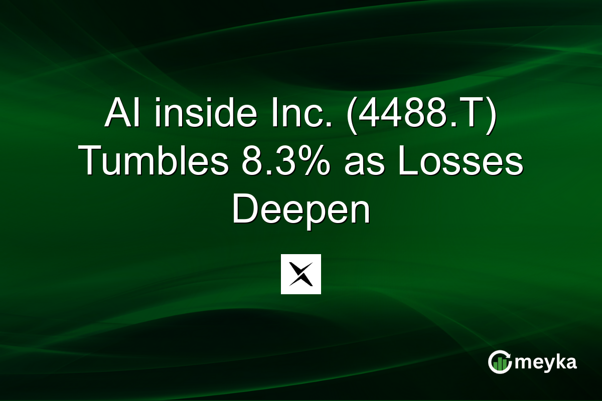 AI inside Inc. (4488.T) Tumbles 8.3% as Losses Deepen