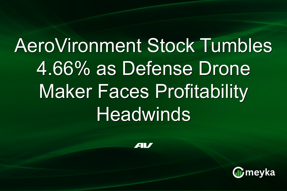 AeroVironment Stock Tumbles 4.66% as Defense Drone Maker Faces Profitability Headwinds