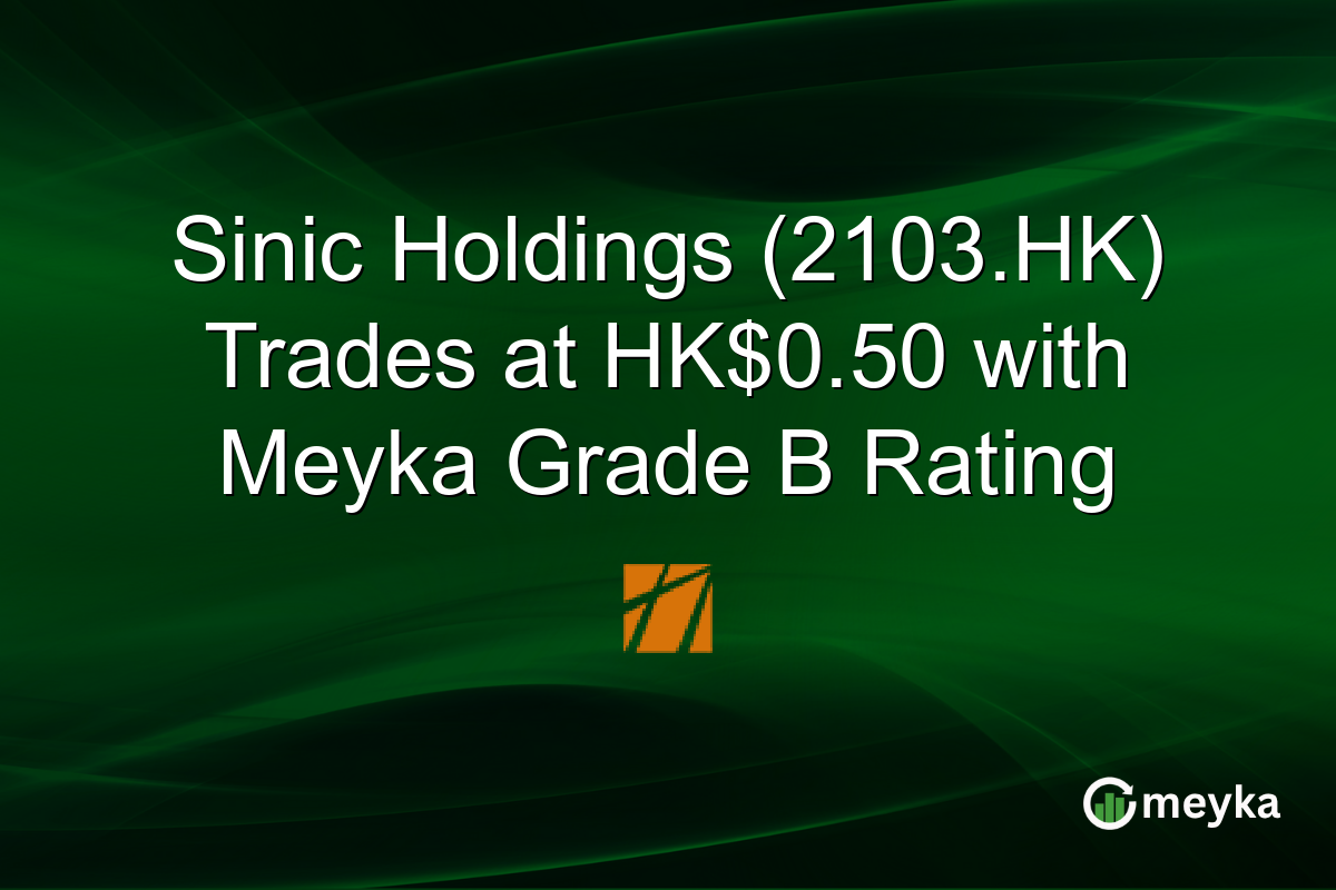 Sinic Holdings (2103.HK) Trades at HK$0.50 with Meyka Grade B Rating