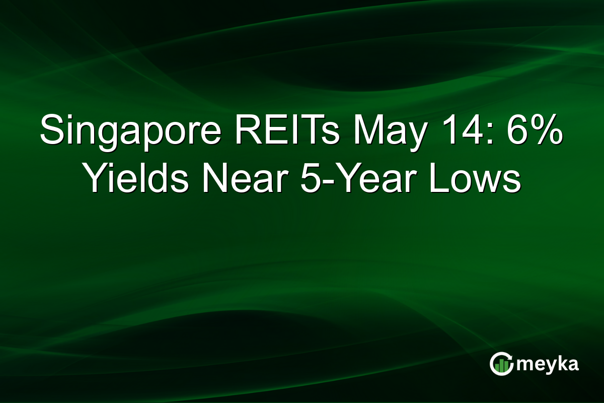 Singapore REITs May 14: 6% Yields Near 5-Year Lows