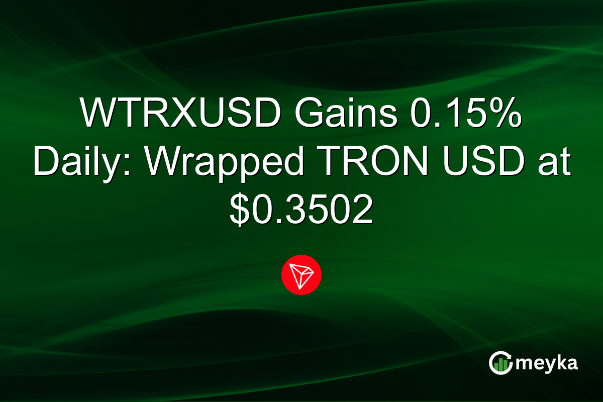 WTRXUSD Gains 0.15% Daily: Wrapped TRON USD at $0.3502