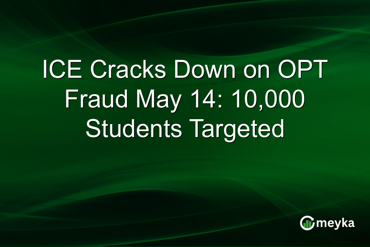 ICE Cracks Down on OPT Fraud May 14: 10,000 Students Targeted