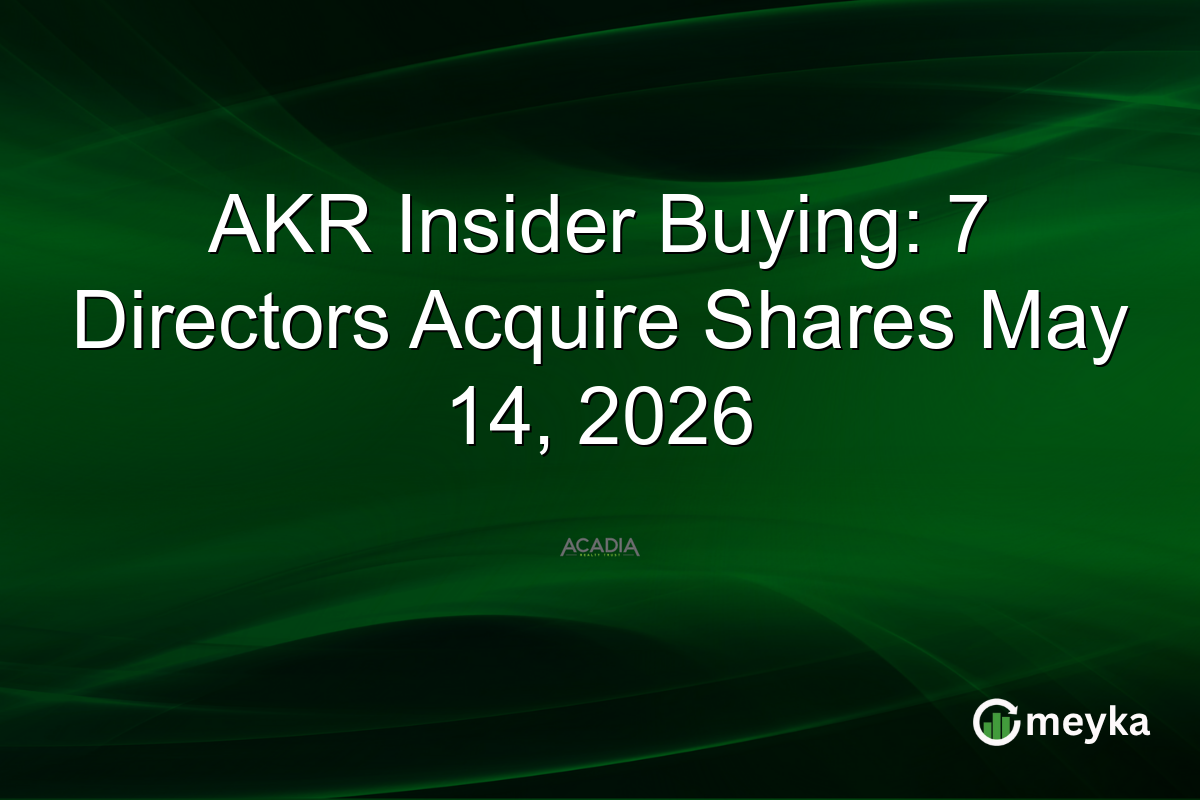 AKR Insider Buying: 7 Directors Acquire Shares May 14, 2026