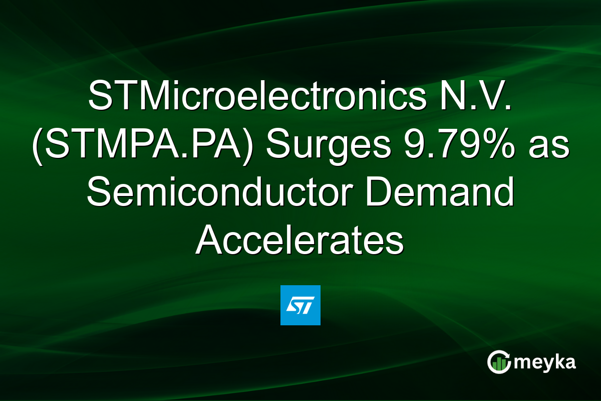 STMicroelectronics N.V. (STMPA.PA) Surges 9.79% as Semiconductor Demand Accelerates