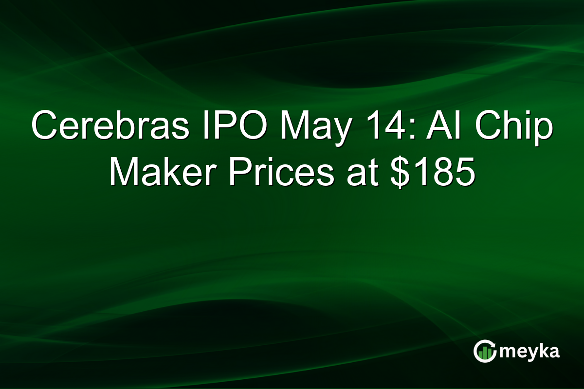 Cerebras IPO May 14: AI Chip Maker Prices at $185