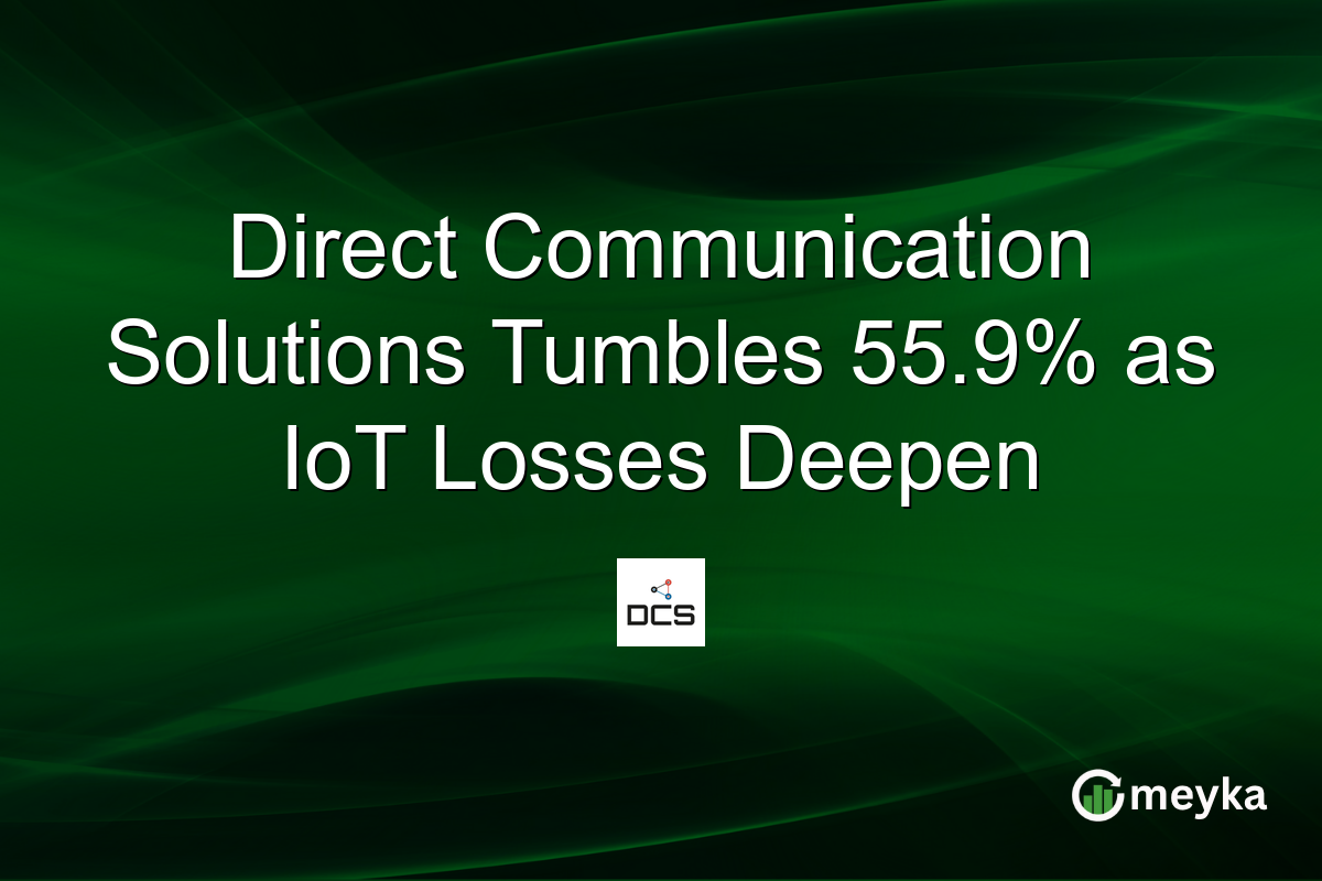 Direct Communication Solutions Tumbles 55.9% as IoT Losses Deepen