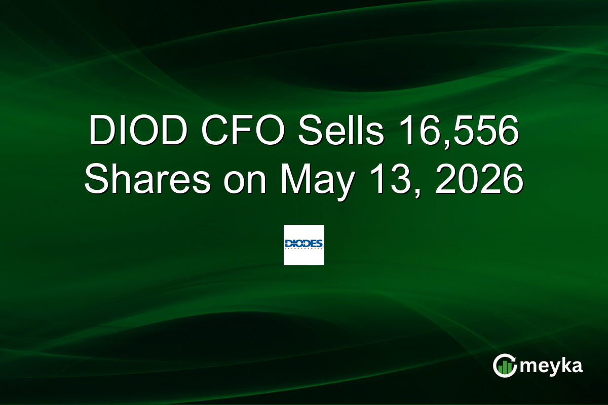 DIOD CFO Sells 16,556 Shares on May 13, 2026