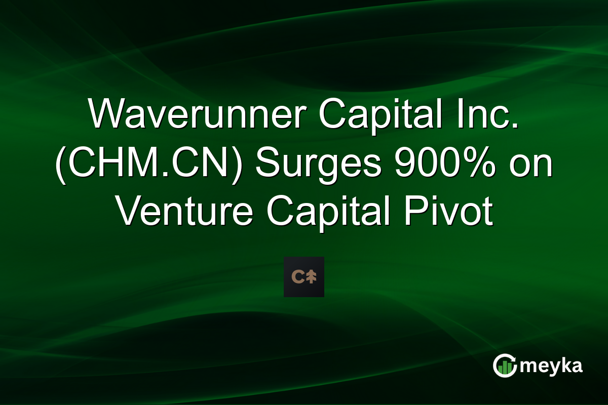Waverunner Capital Inc. (CHM.CN) Surges 900% on Venture Capital Pivot