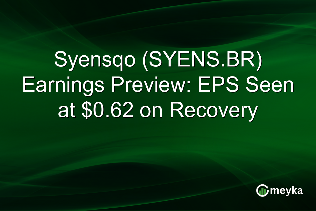 Syensqo (SYENS.BR) Earnings Preview: EPS Seen at $0.62 on Recovery