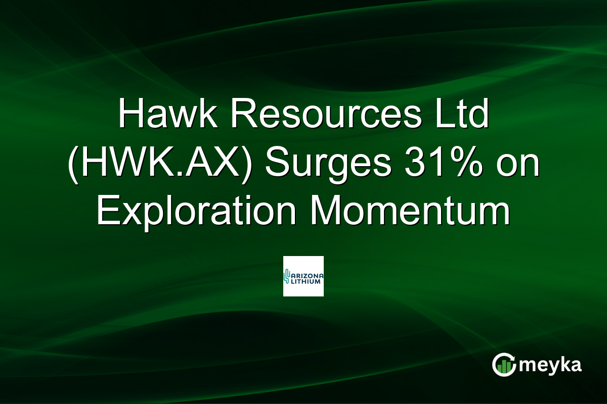 Hawk Resources Ltd (HWK.AX) Surges 31% on Exploration Momentum