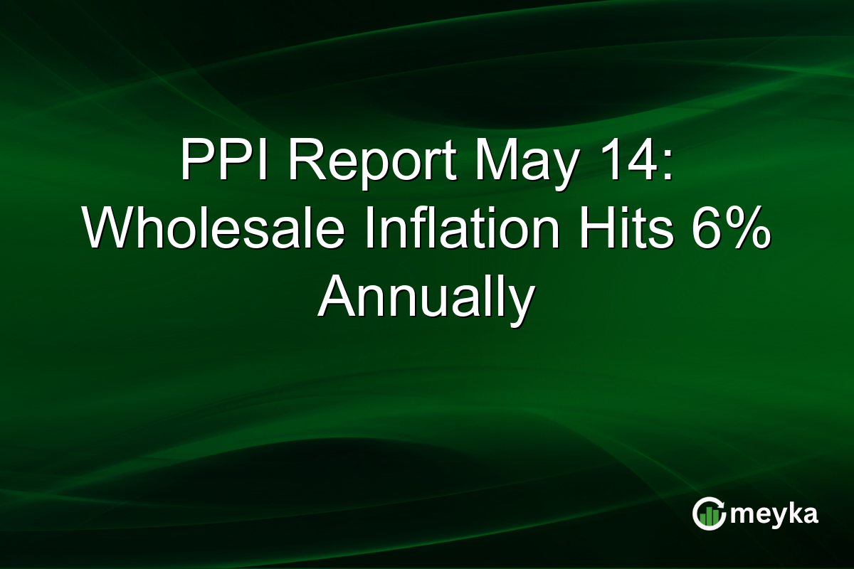 PPI Report May 14: Wholesale Inflation Hits 6% Annually