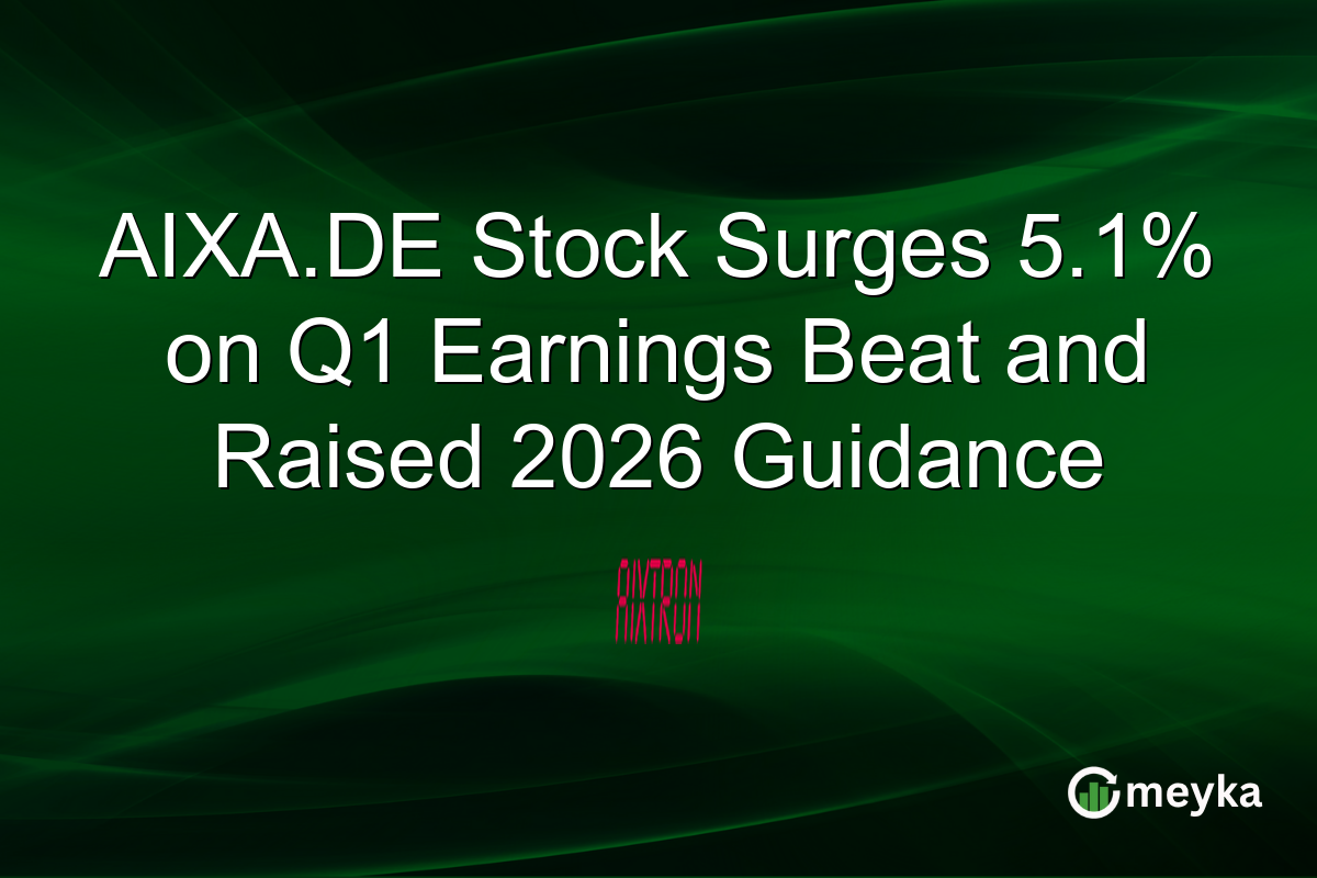 AIXA.DE Stock Surges 5.1% on Q1 Earnings Beat and Raised 2026 Guidance