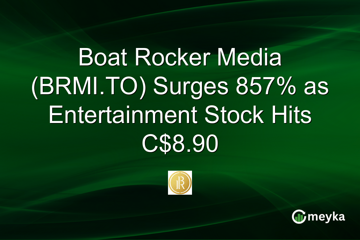 Boat Rocker Media (BRMI.TO) Surges 857% as Entertainment Stock Hits C$8.90