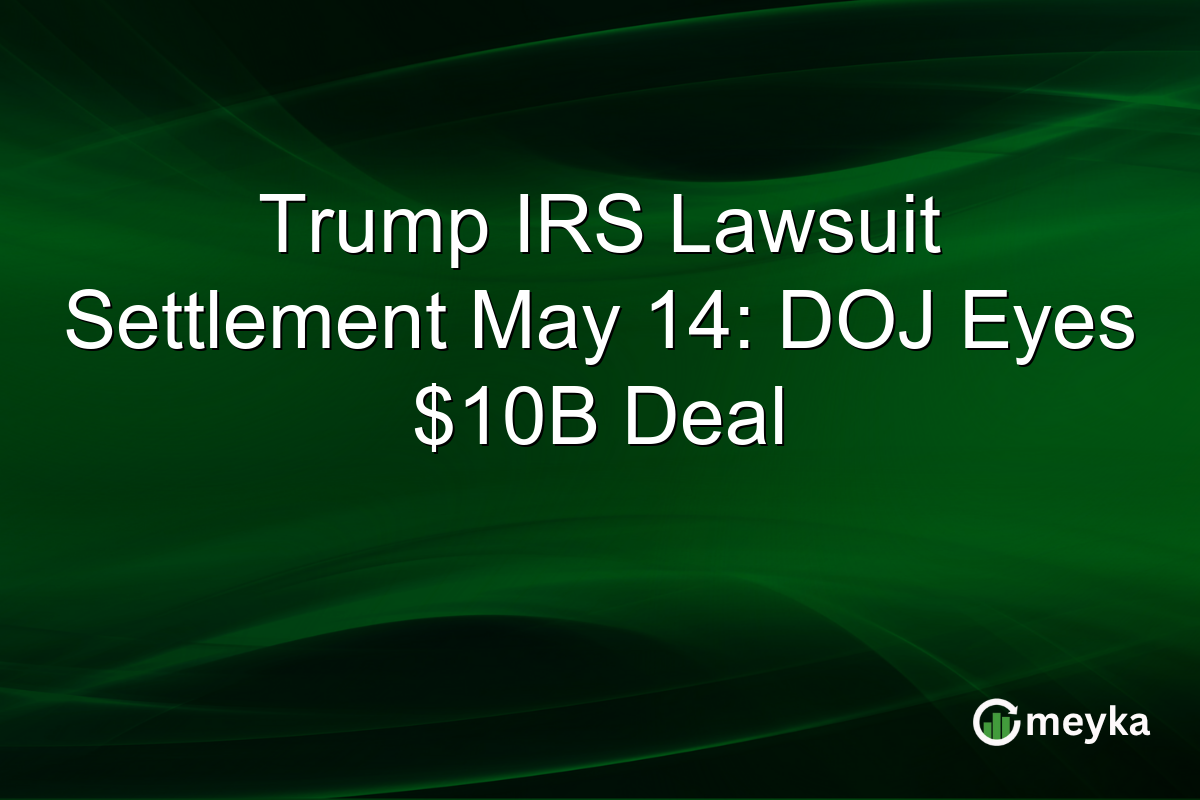 Trump IRS Lawsuit Settlement May 14: DOJ Eyes $10B Deal