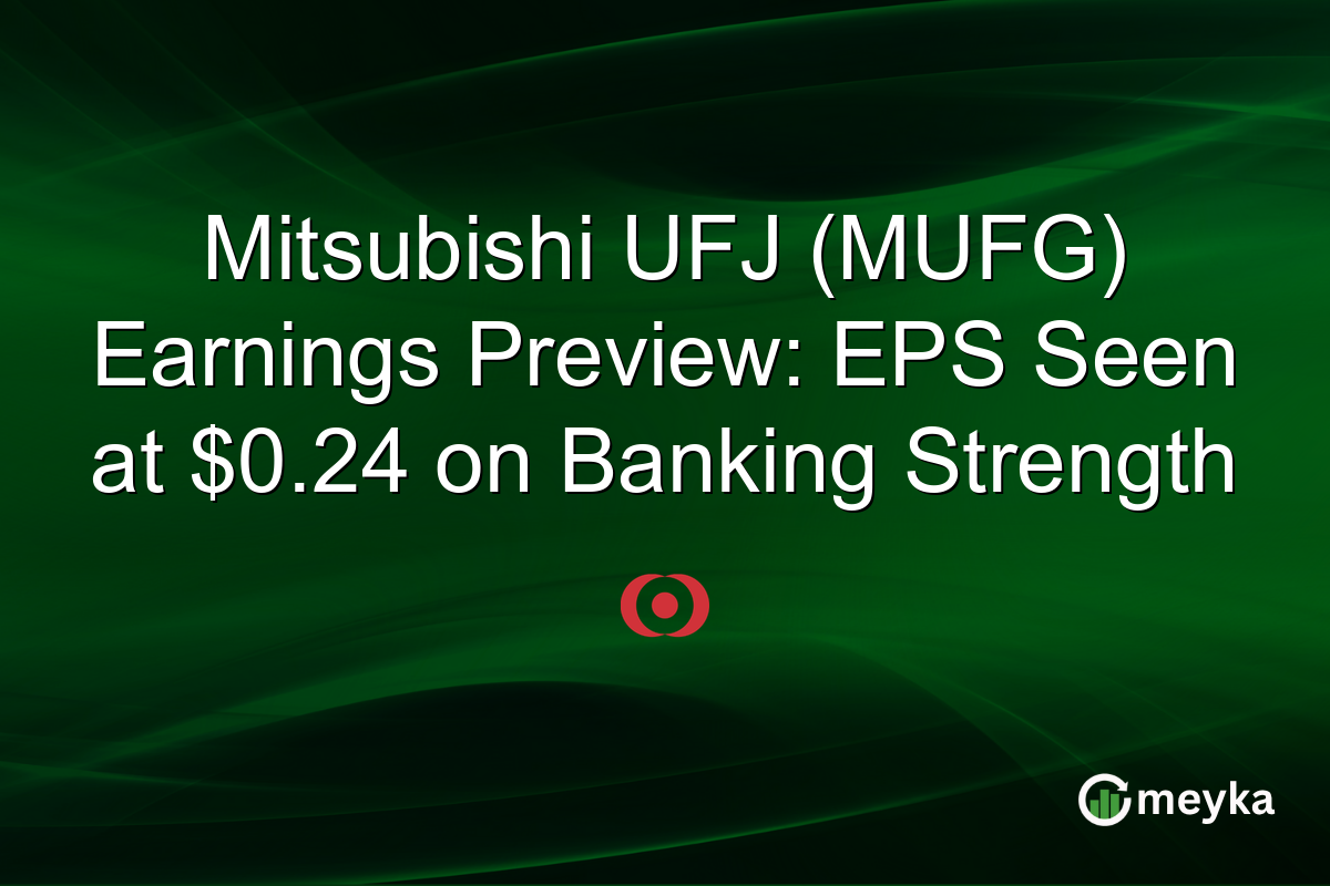 Mitsubishi UFJ (MUFG) Earnings Preview: EPS Seen at $0.24 on Banking Strength