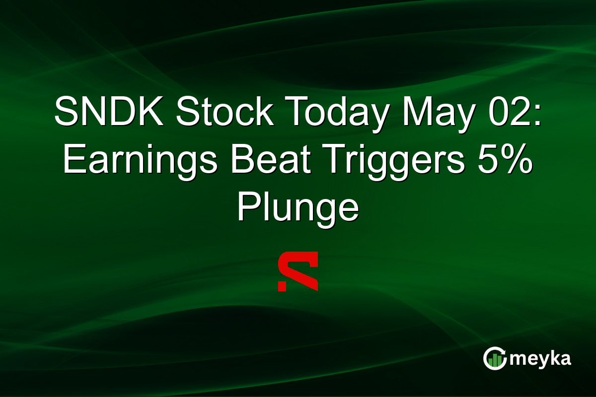 SNDK Stock Today May 02: Earnings Beat Triggers 5% Plunge