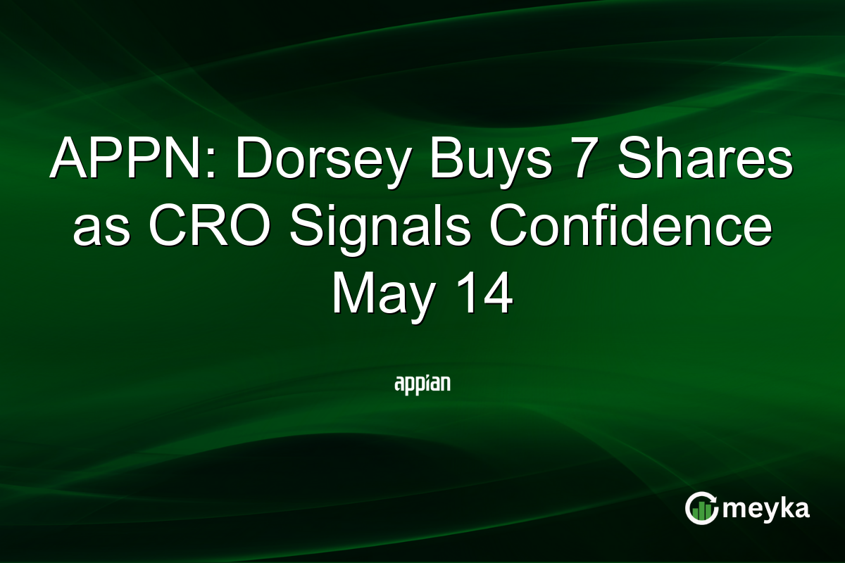APPN: Dorsey Buys 7 Shares as CRO Signals Confidence May 14