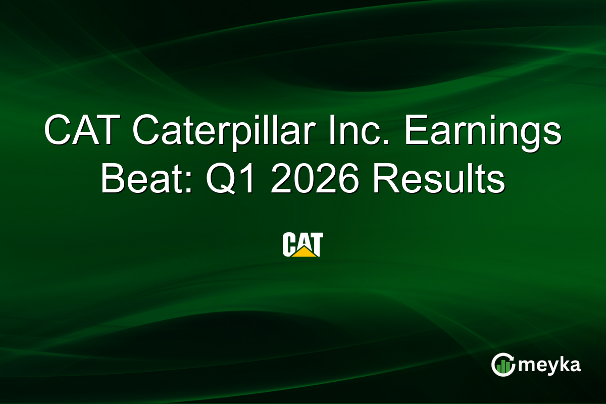 CAT Caterpillar Inc. Earnings Beat: Q1 2026 Results