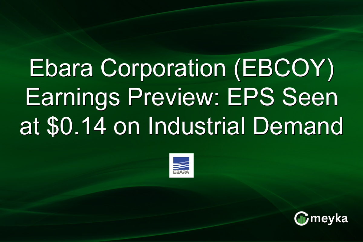 Ebara Corporation (EBCOY) Earnings Preview: EPS Seen at $0.14 on Industrial Demand