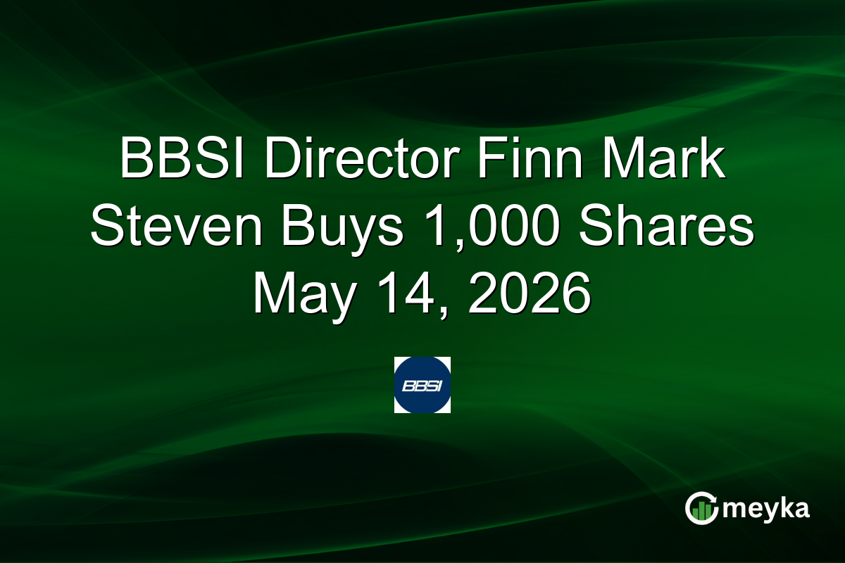 BBSI Director Finn Mark Steven Buys 1,000 Shares May 14, 2026
